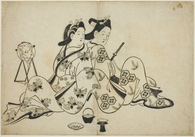 背靠背，来自 12 幅版画系列 作者 古山诸重