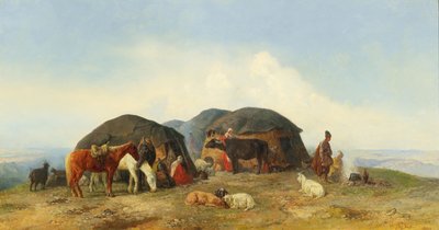 北高加索地区休息的牧民，1874年。 作者 费奥多尔·伊里奇·贝科夫