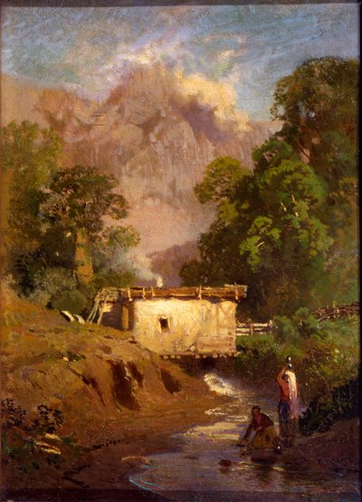 克里米亚风景》，19世纪的俄罗斯绘画 作者 费奥多尔·瓦西里耶夫