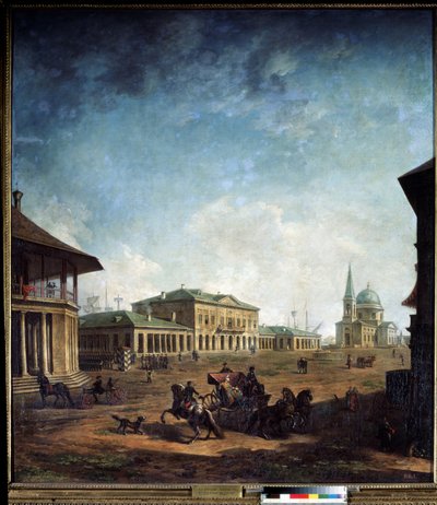 Vue de la ville de Nikolaev (Nikolayev) en Ukraine（《尼古拉耶夫镇风景》）。费奥多尔-雅科夫列维奇-阿列克谢耶夫（1753-1824 年）的画作 作者 Fyodor Yakovlevich Alexeev