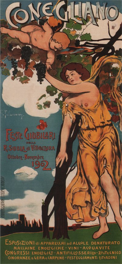 科内利亚诺 - 皇家葡萄种植学校的周年庆典，1902年 作者 G. Del Colle 和 G. Talamini
