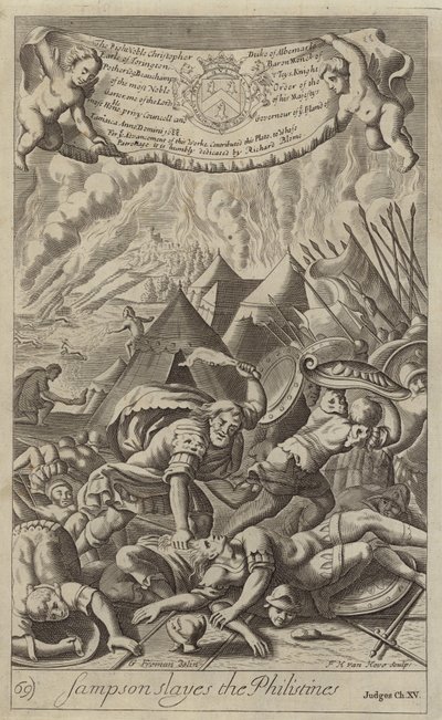 参孙杀死非利士人（雕刻） 作者 弗里曼