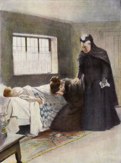 维多利亚女王的性格：同情心（彩色平版画 作者 G·格伦维尔·曼顿