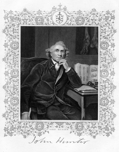 约翰·亨特（John Hunter）1728-1793年，苏格兰外科医生，十九世纪。 作者 GH阿德科克