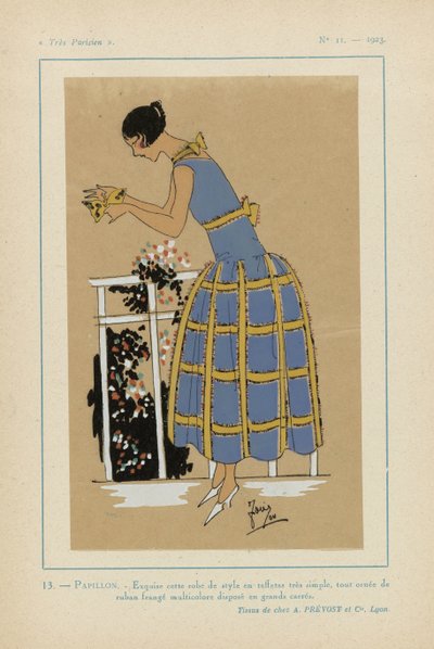 Très Parisien 1923 No 11: 13 - PAPILLON.- 精致的连衣裙，具有...... 作者 A. et Cie Prévost