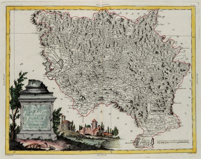 佛罗伦萨领土，由 G. Zuliani 雕刻，取自 1783 年安东尼奥·扎塔 (Antonio Zatta) 在威尼斯出版的“最新地图集”的《最新地图集》第二卷，私人收藏 作者 祖利亚尼
