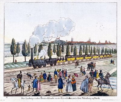 1835年12月7日开通Nuremburg-Furth铁路 作者 G.雷纳之后