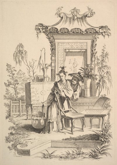 中国男人和女人，约。 1742。 作者 加布里埃尔·侯奎尔