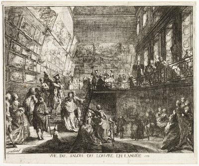 1753 年卢浮宫沙龙景观 作者 加布里埃尔·雅克·德·圣奥宾