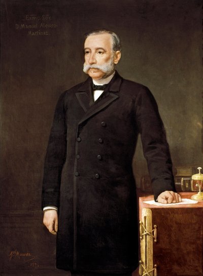 曼努埃尔-阿隆索-马丁内斯（Manuel ALONSO MARTINEZ，1827-1891 年）肖像，西班牙律师和政治家，自由联盟党马德里代表大会成员。
 加布里埃尔-莫雷塔（19 世纪）的画作。 作者 加布里埃尔·莫雷塔·阿拉西尔