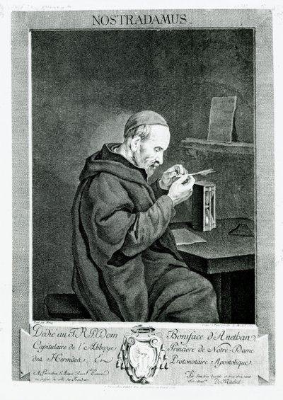 肖像Michel Nostradamus（1503-66）由Christian von Mechel（1737-1817）1762年刻 作者 加布里埃尔·梅苏