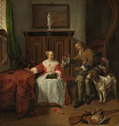 Hunter&39;s Present，c.1658-61 作者 加布里埃尔·梅苏