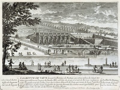 Vaux Le Vicomte (Vaux-Le-Vicomte) 洞穴的景色 - Perelle，17 世纪后期 作者 加布里埃尔·佩雷尔
