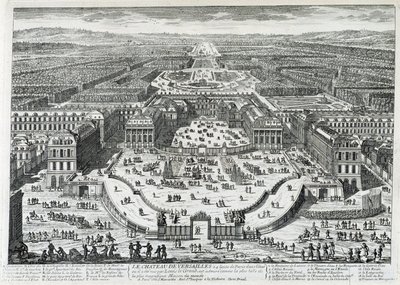 凡尔赛宫荣誉庭院的景色 - Perelle，17 世纪后期 作者 加布里埃尔·佩雷尔