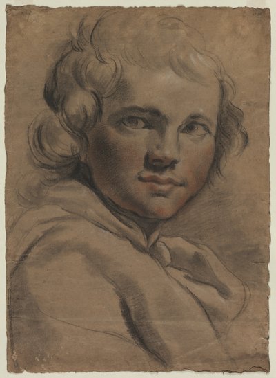 一位年轻人的头，1780年代。 作者 加埃塔诺·甘多尔菲（Gaetano Gandolfi）