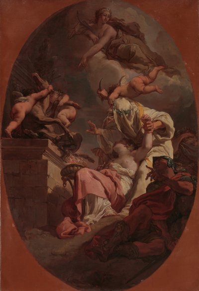 伊菲根尼亚的牺牲，1789年。 作者 加埃塔诺·甘多尔菲（Gaetano Gandolfi）