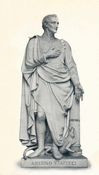 亚美利哥·维斯普奇（Amerigo Vespucci），1454-1512，1912年 作者 加埃塔诺·格拉齐尼（Gaetano Grazzini）