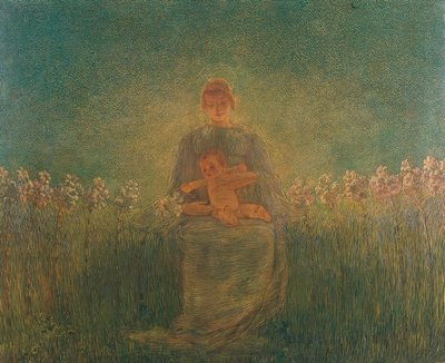 百合圣母 作者 加埃塔诺·普雷维亚蒂（Gaetano Previati）