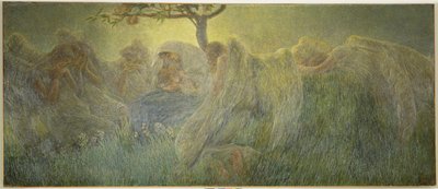 产妇，1891年 作者 加埃塔诺·普雷维亚蒂（Gaetano Previati）