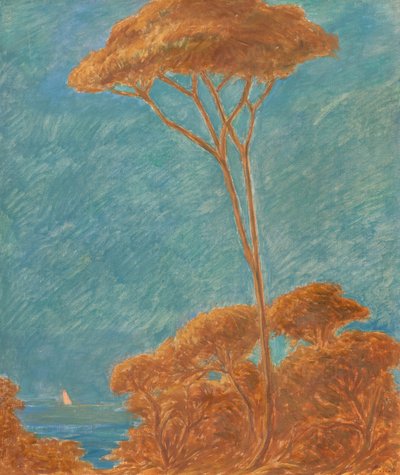 利古里亚的松树 作者 加埃塔诺·普雷维亚蒂（Gaetano Previati）
