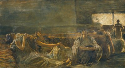 鸦片吸烟者，Gaetano Previati（1852-1920）。 作者 加埃塔诺·普雷维亚蒂（Gaetano Previati）