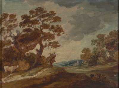 风景：左前景中的牛 作者 Gainsborough Dupont