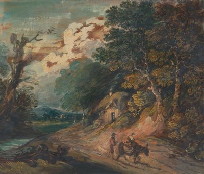 风景人物骑驴 作者 Gainsborough Dupont