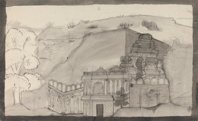 埃洛拉石窟寺的内部 作者 Gangaram Chintaman Tambat
