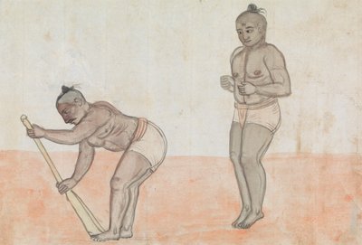 两个 Jeyties 在锻炼 作者 Gangaram Chintaman Tambat