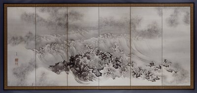 海岸边的海雕屏风
海岸边岩石上的海鹰 作者 元良