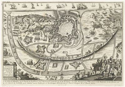 贝勒格-范-奥斯滕德, 1601 年
1601 年阿尔伯特大公对奥斯坦德城的包围和驱逐（标题见实物） 作者 加斯帕·布塔兹（Gaspar Bouttats）