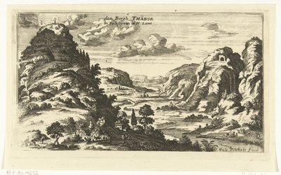 泰伯山和基督变容的景色
中东地形图（系列名称） 作者 加斯帕·布塔兹（Gaspar Bouttats）