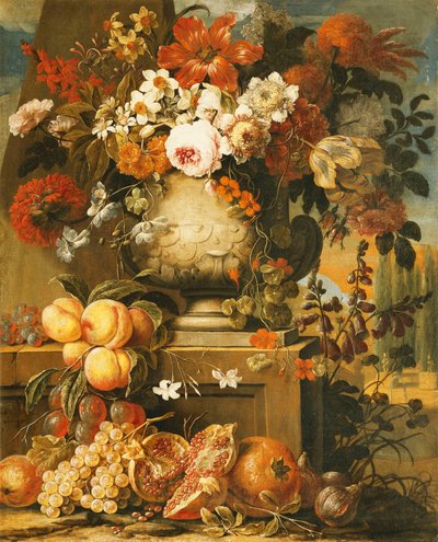 Ur骨上的花朵与果实， 作者 Gaspar Pieter II Verbruggen