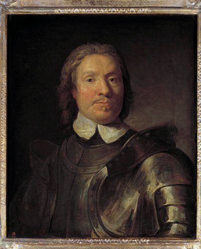 奥利维尔·克伦威尔 (1599-1658) 的肖像，英格兰护国公 奥利弗·克伦威尔参加了第一次英国革命 (1641-1649) 由 Gaspard de Crayer (1584-1669) Sun 绘制。 0.67x0.58 米。 作者 加斯帕德（之后）教堂
