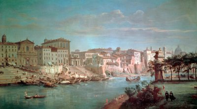 加斯帕尔-范-维特尔（1652或1653-1736）的《台伯河到里佩塔港》。 作者 加斯帕·范·威特尔