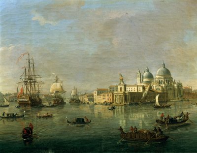 威尼斯与朱代卡和海关大楼的景色，由Gaspar van Wittel（1652或1653-1736）创作，布面油画，27x42厘米，详图 作者 加斯帕·范·威特尔
