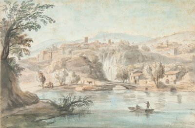 Tivoli，1701-10的景观（笔，棕色墨水和纸上的彩色洗涤） 作者 加斯帕·范·威特尔