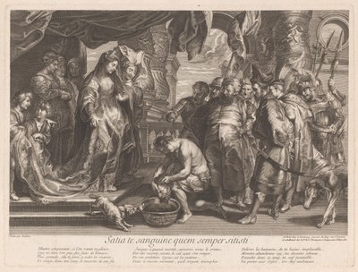 托米里斯将赛勒斯的头浸入一碗血中 作者 Gaspard Duchange（归属于）