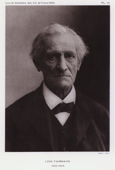 法国昆虫学家 Leon Fairmaire（黑白照片） 作者 Gaspard Felix Tournachon Nadar