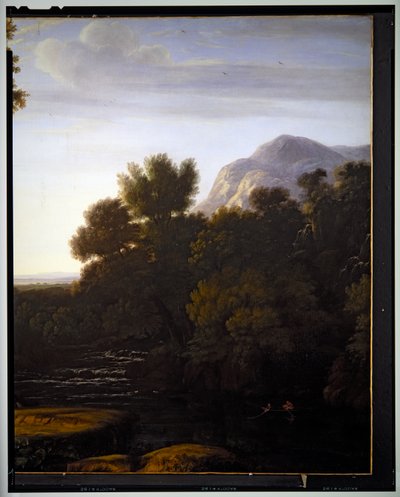 意大利风景》，细节，无日期 作者 加斯帕德·普桑·杜格（Gaspard Poussin Dughet）
