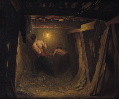 1899年在Place de l&39;Etoile下的地铁上工作 作者 Gaston Brun