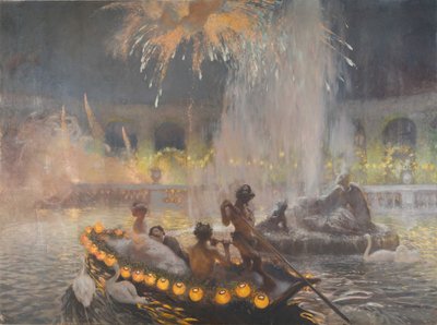 凡尔赛宫的夜宴，1906年。 作者 加斯顿·拉图什·德
