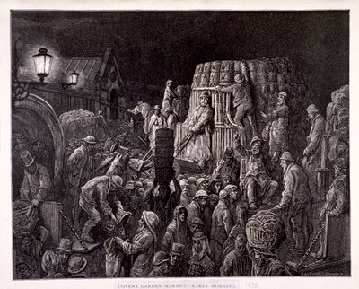 科文特花园市场-清晨》，1872年 作者 高查·布鲁尼耶