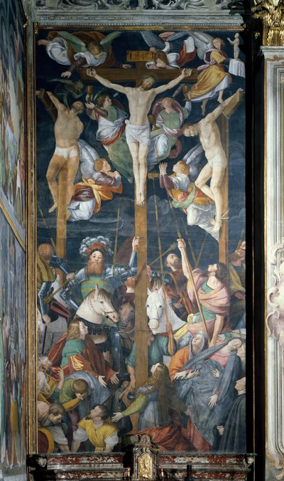 十字架，壁画，高登扎奥-费拉里（1475-1546）创作。 作者 Gaudenzio Ferrari