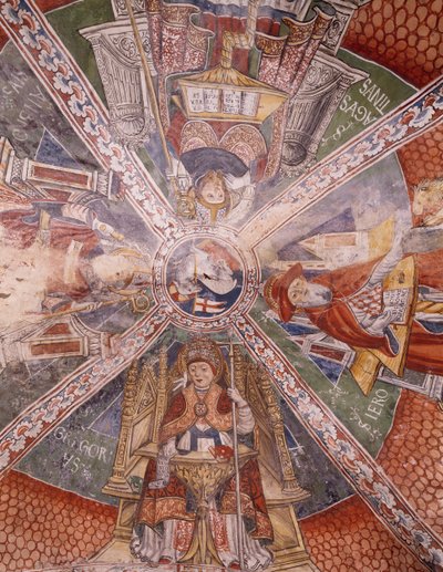 教堂的医生，高登扎奥-法拉利（1475-1546）的壁画，圣朱利奥大教堂，圣朱利奥岛，奥尔塔圣朱利奥，意大利 作者 Gaudenzio Ferrari