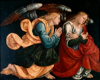 祈祷的天使，由Gaudenzio Ferrari（约1470-1546）创作。 作者 高登齐·法拉利（Gaudenzio Ferrari）