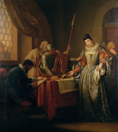 苏格兰玛丽女王的退位（1542-87），1568年，第1765-73页 作者 Gavin Hamilton