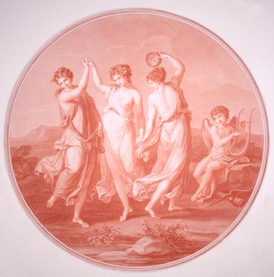 三女神和丘比特》，约1775-1792。   作者 加夫里拉·伊万诺维奇·斯科罗多莫夫