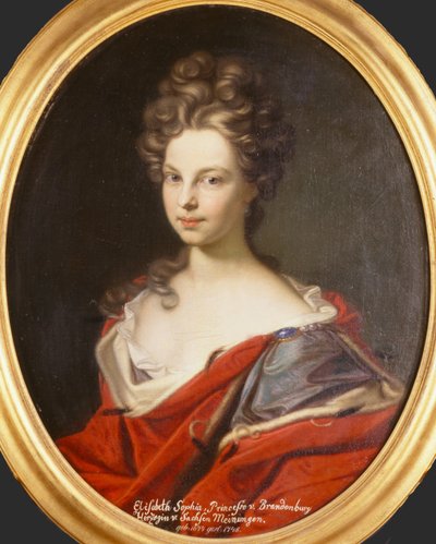 勃兰登堡（Brandenburg）的玛格丽汀·伊丽莎白·索菲（Margravine Elisabeth Sophie），1674-1748年，库兰公爵夫人，1691年。 作者 罗曼登（Gedeon Romandon）