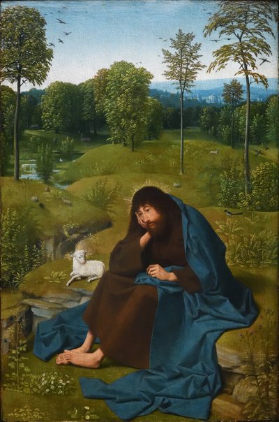 施洗约翰在旷野 作者 Geertgen Tot Sint Jans